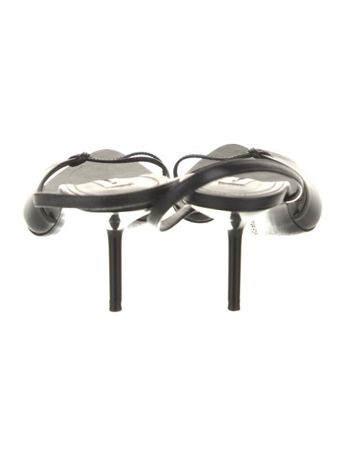 Victoria Beckham Leather Animal Print Slingback Sandals