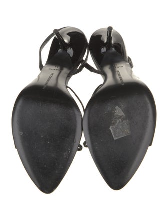 Victoria Beckham Leather Animal Print Slingback Sandals