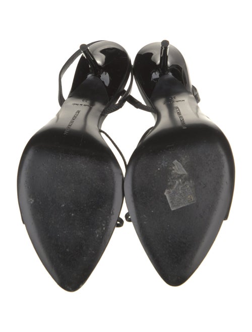 Victoria Beckham Leather Animal Print Slingback Sandals