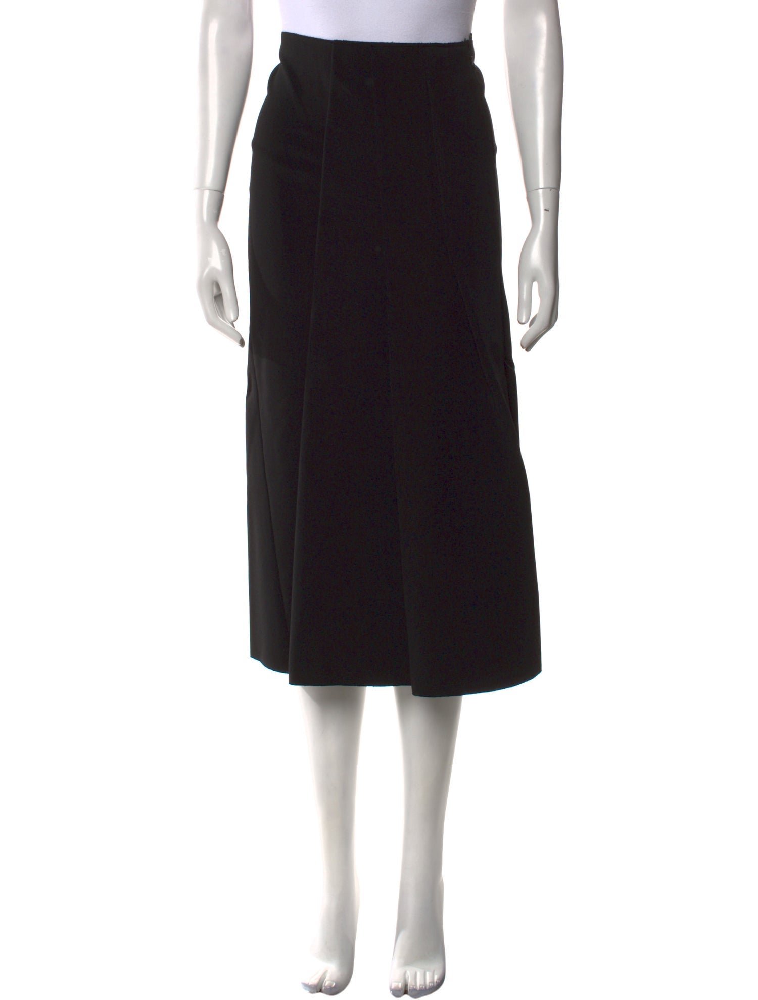 Victoria Beckham Pleated Accents Midi Length Skirt