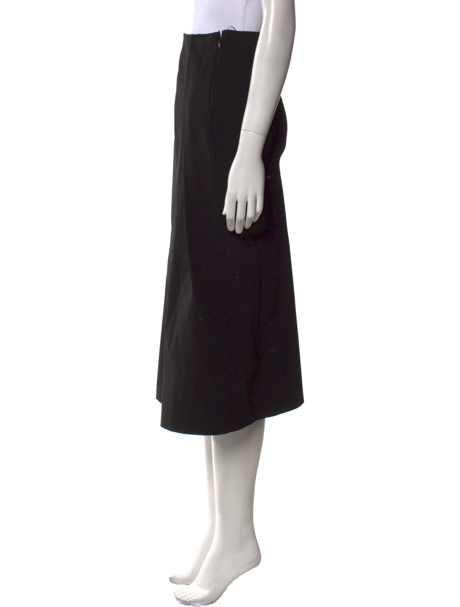 Victoria Beckham Pleated Accents Midi Length Skirt