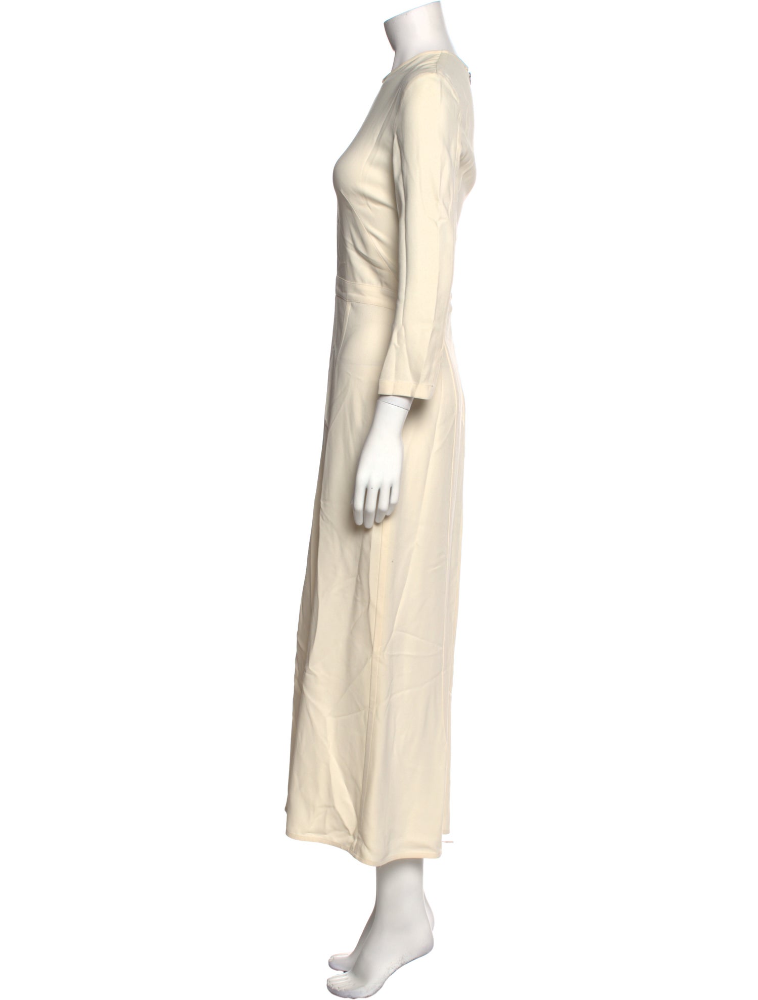 Victoria Beckham Crew Neck Midi Length Dress