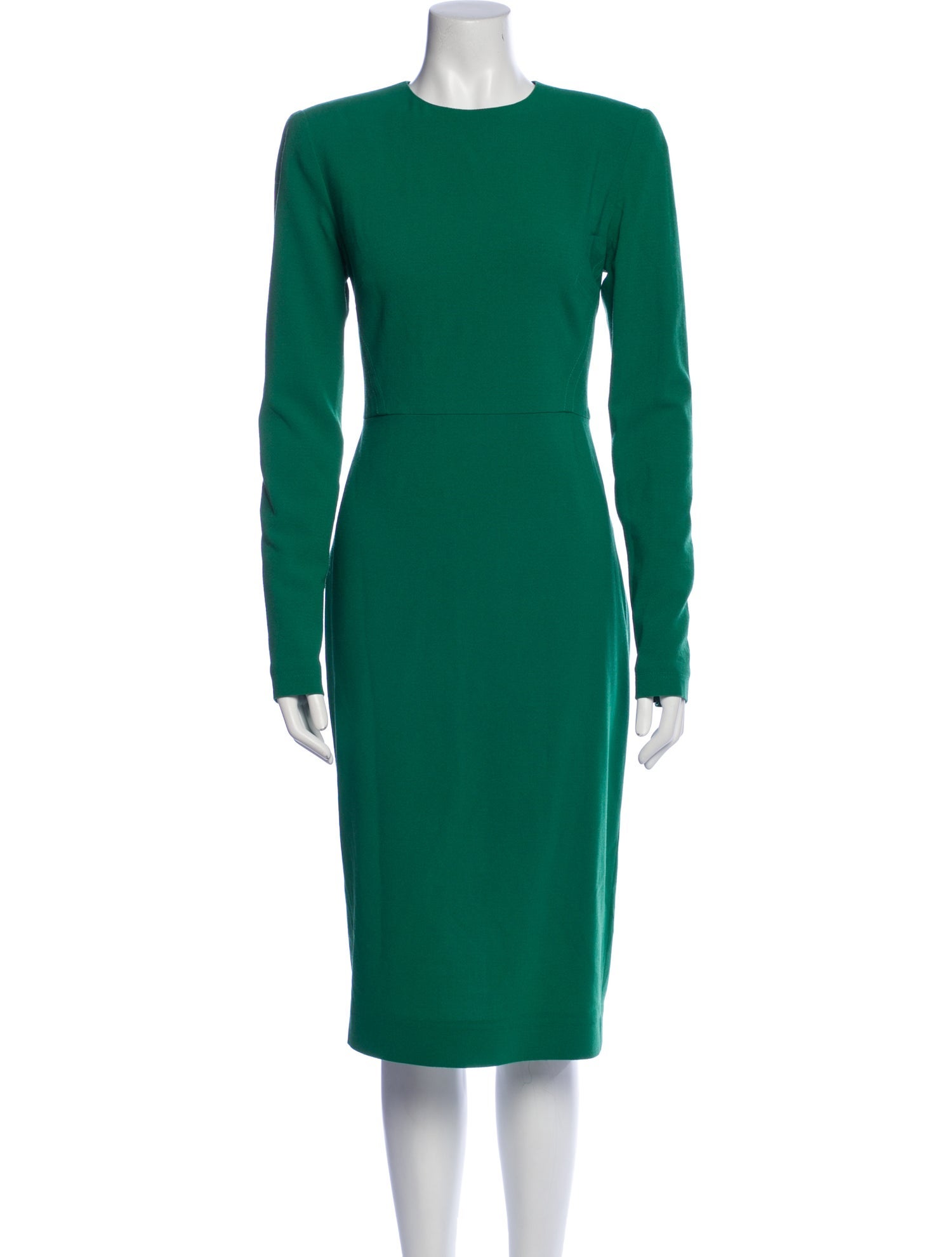 Victoria Beckham Virgin Wool Midi Length Dress