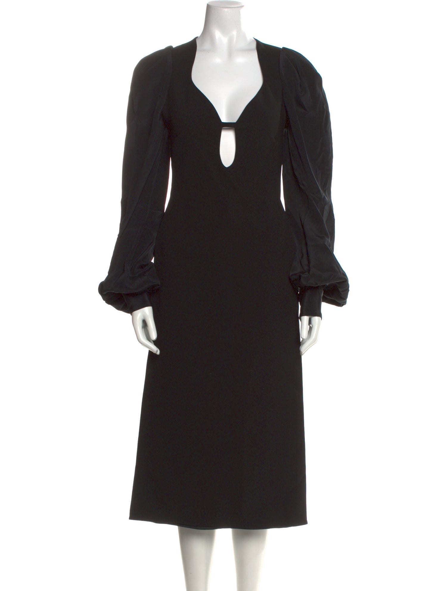 Victoria Beckham V-Neck Midi Length Dress