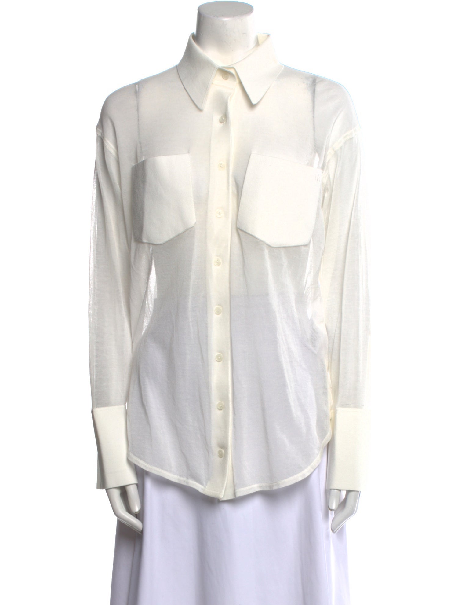 Victoria Beckham Long Sleeve Button-Up Top