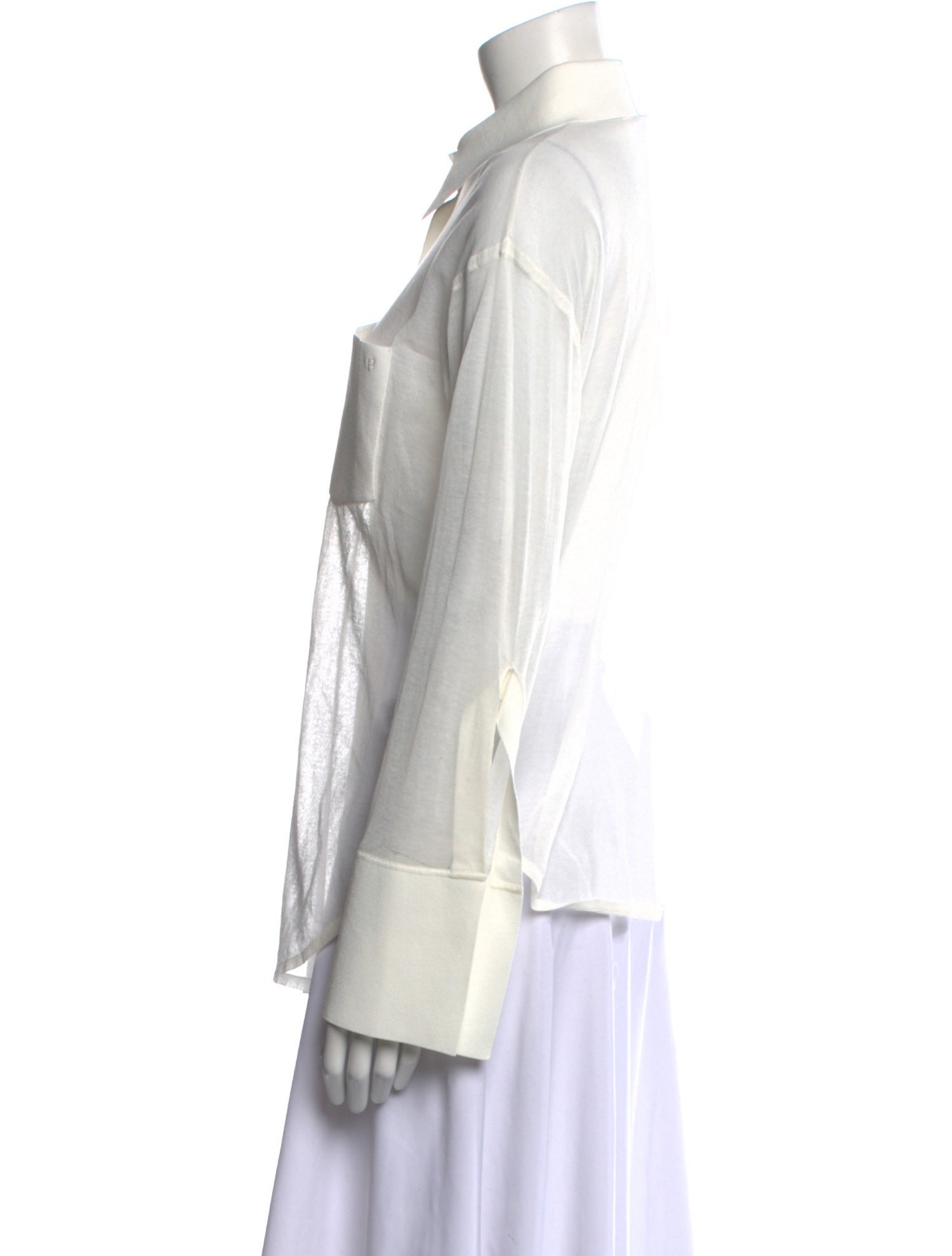 Victoria Beckham Long Sleeve Button-Up Top