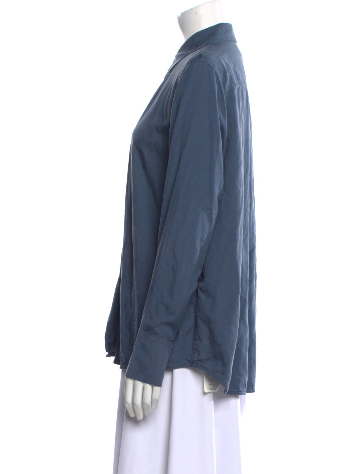 Victoria Beckham Silk Long Sleeve Button-Up Top