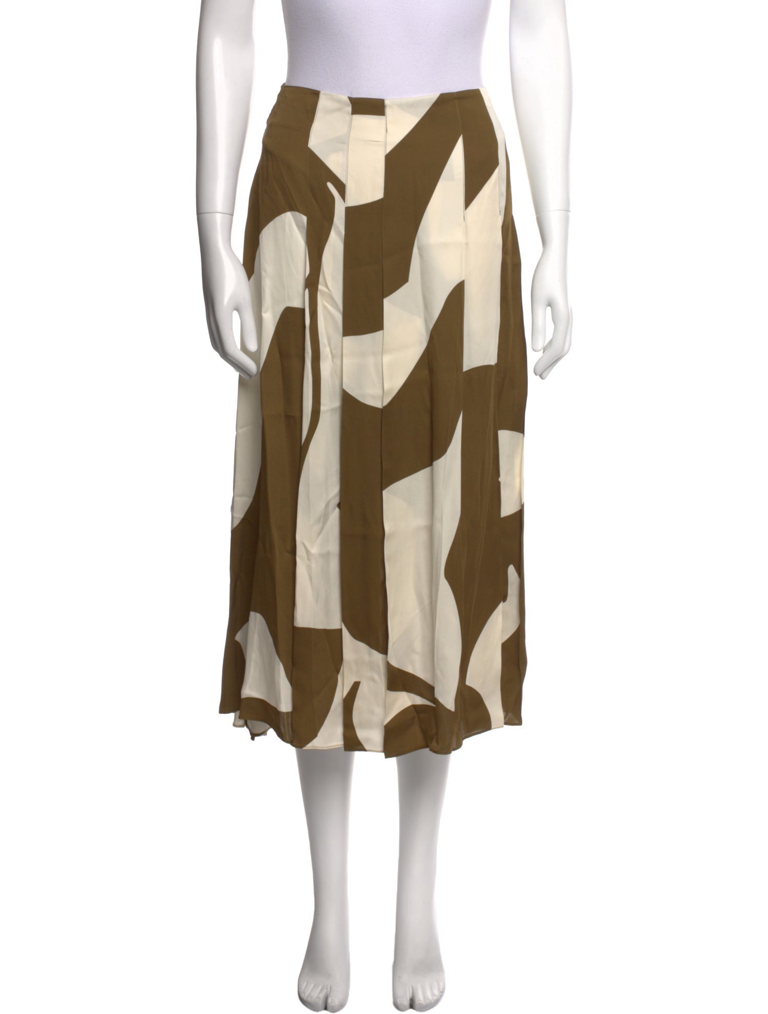 Victoria Beckham Printed Midi Length Skirt