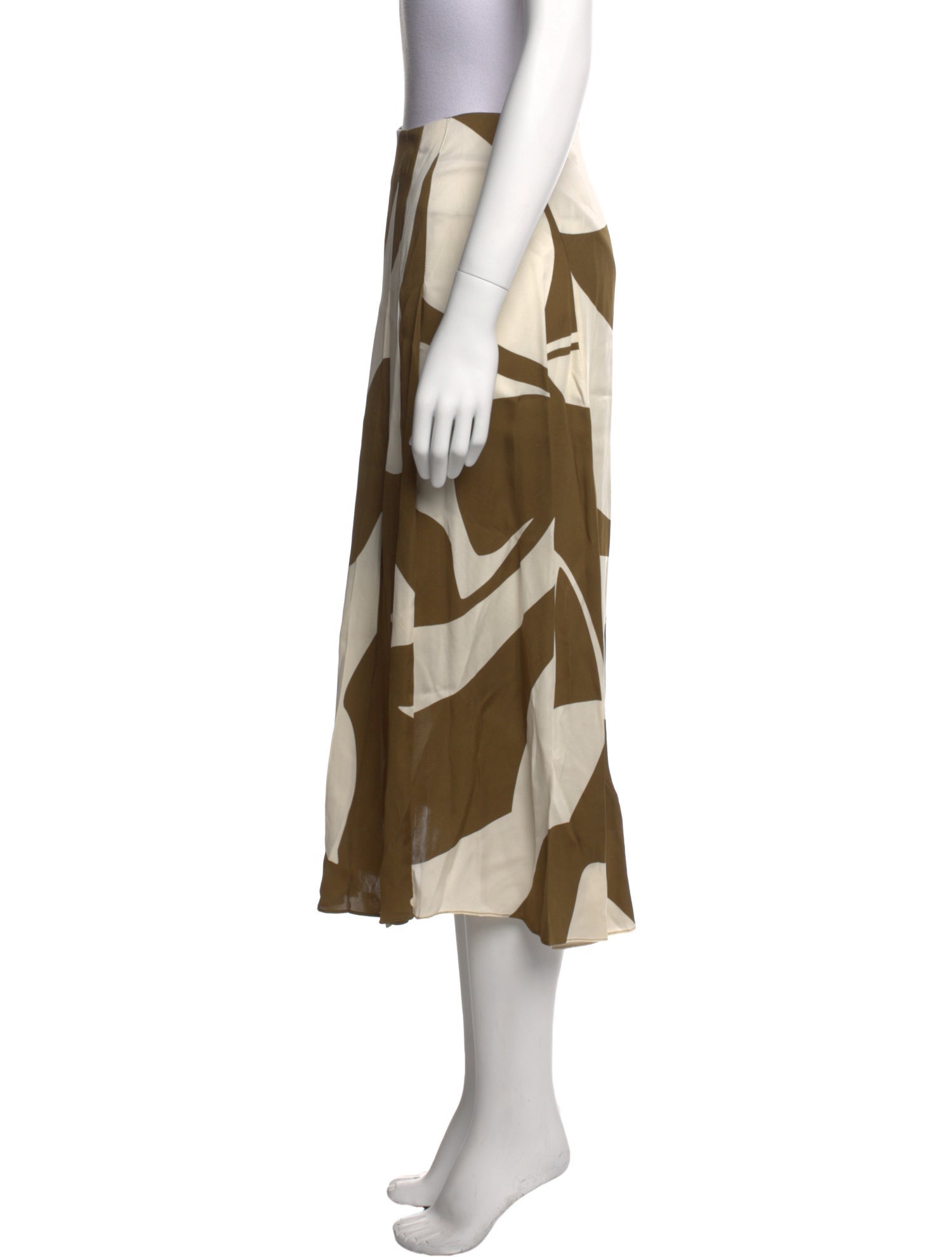 Victoria Beckham Printed Midi Length Skirt