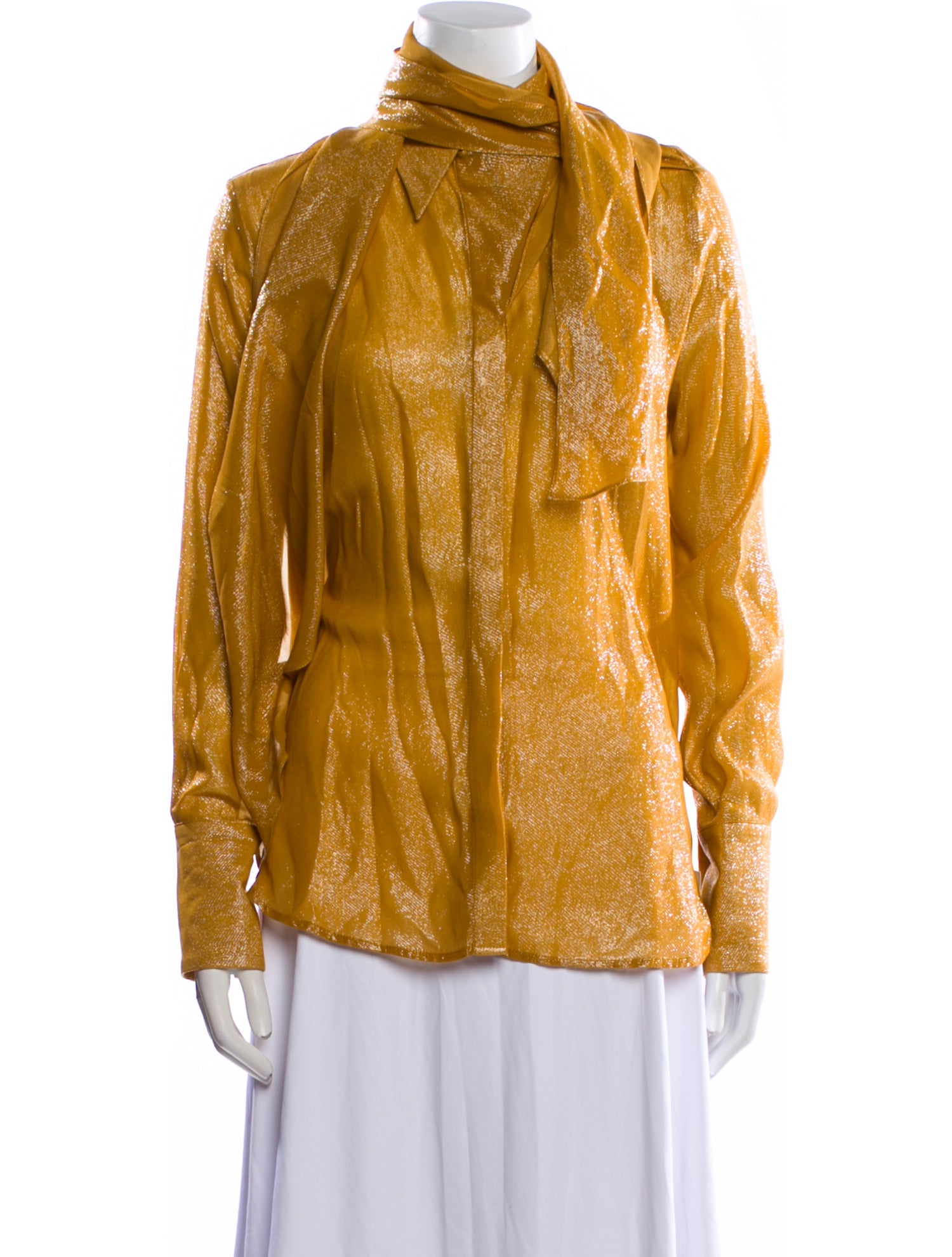 Victoria Beckham Mock Neck Long Sleeve Blouse w/ Tags