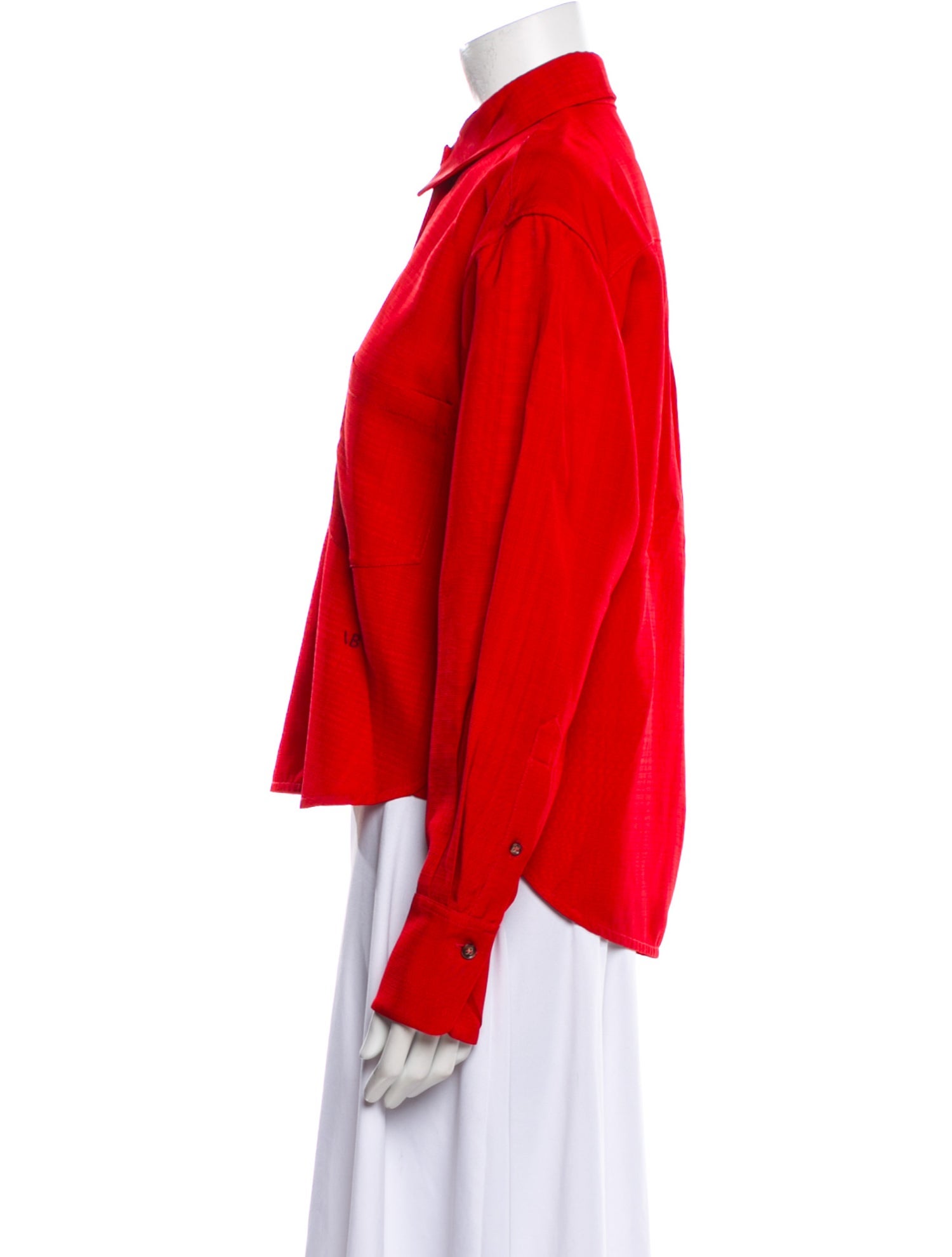 Victoria Beckham Long Sleeve Button-Up Top