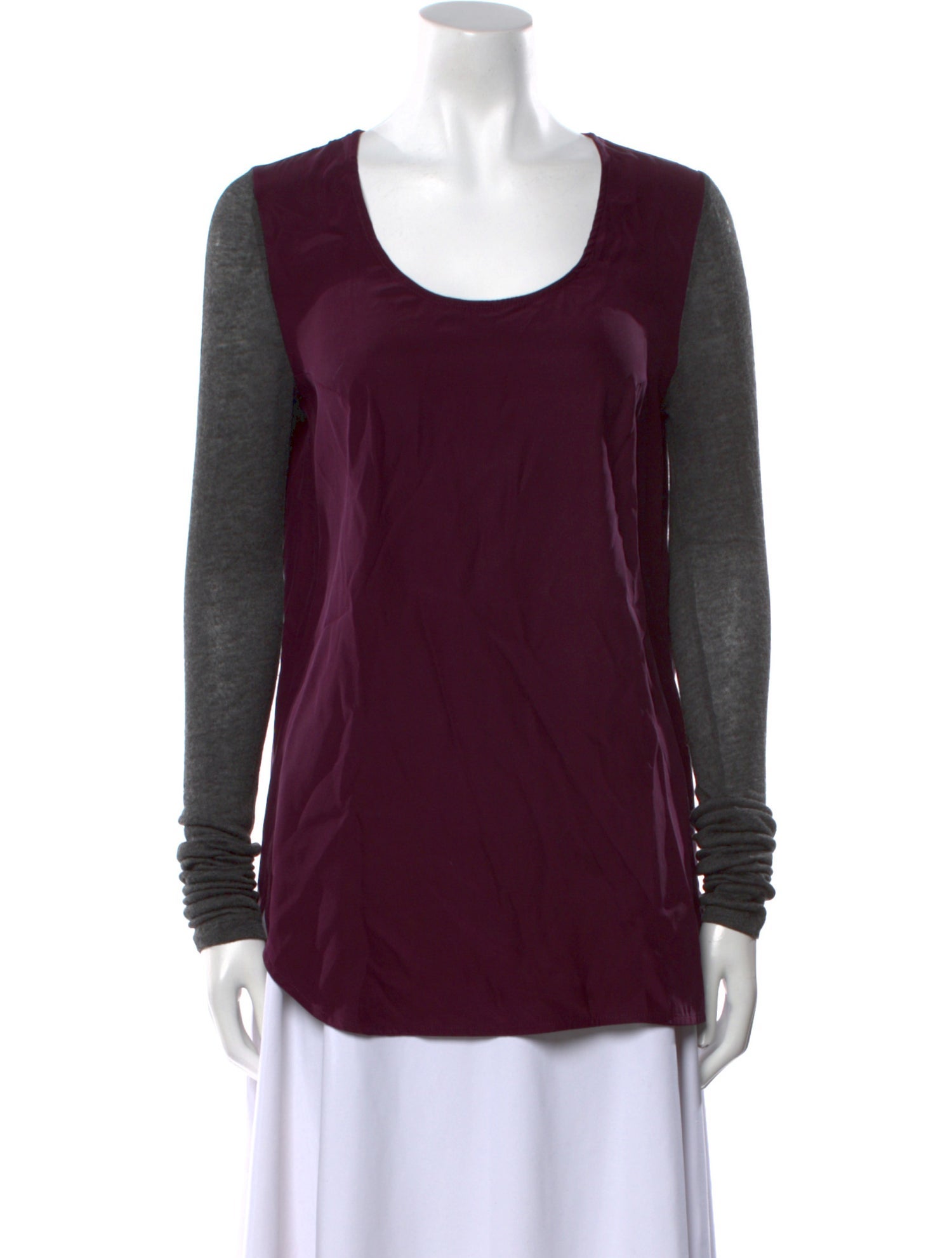 Victoria Beckham Silk Scoop Neck Top