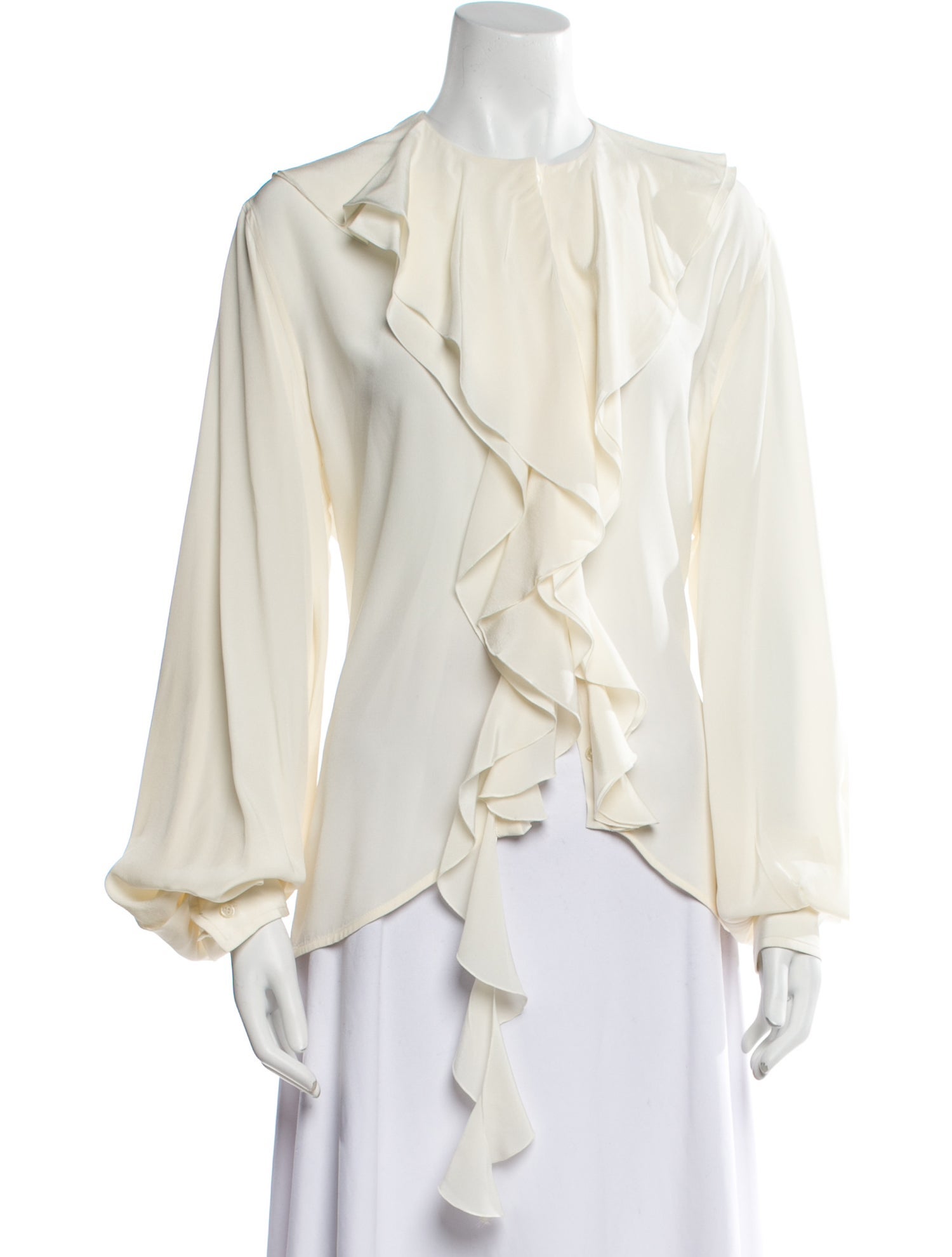 Victoria Beckham Silk Crew Neck Blouse