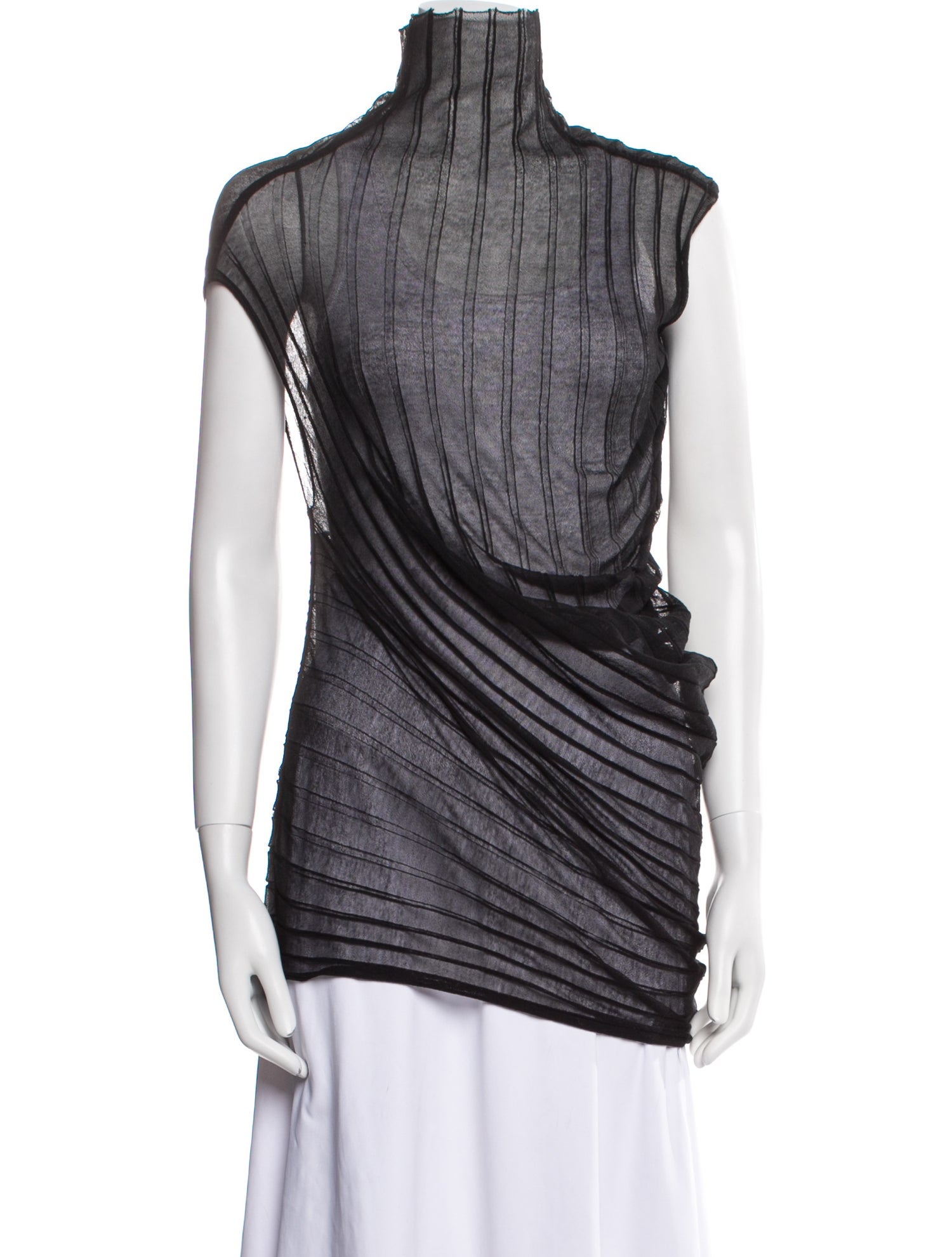 Victoria Beckham Turtleneck Sleeveless Top
