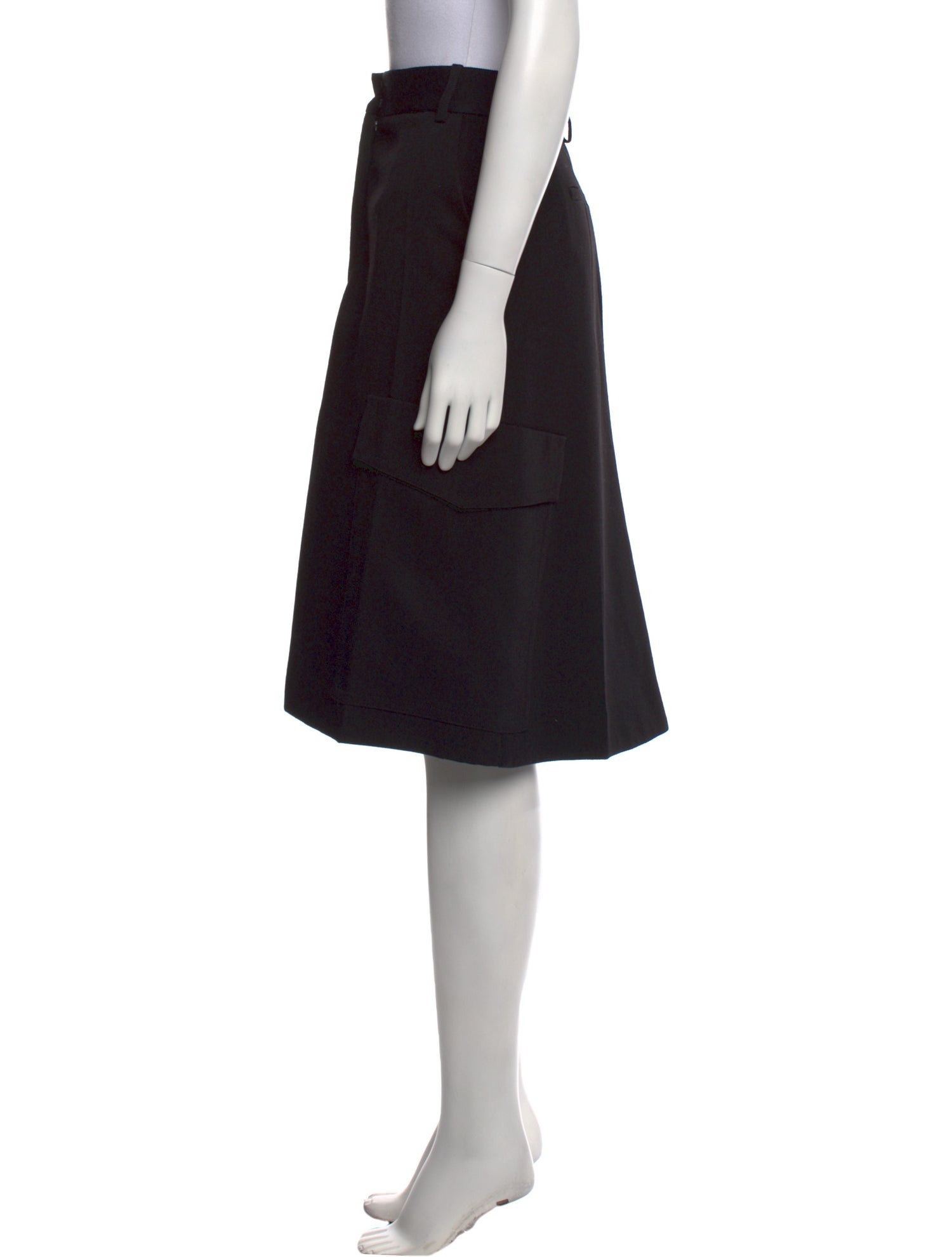 Victoria Beckham Raw-Edge Trim Knee-Length Skirt