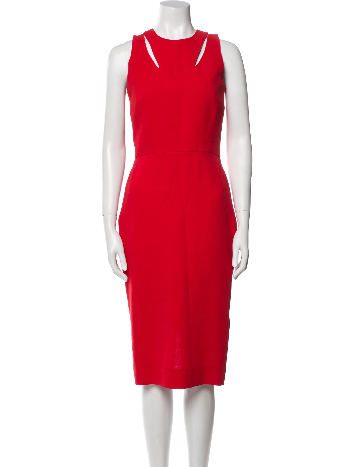 Victoria Beckham Wool Midi Length Dress