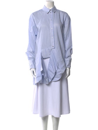 Victoria Beckham Striped Long Sleeve Tunic