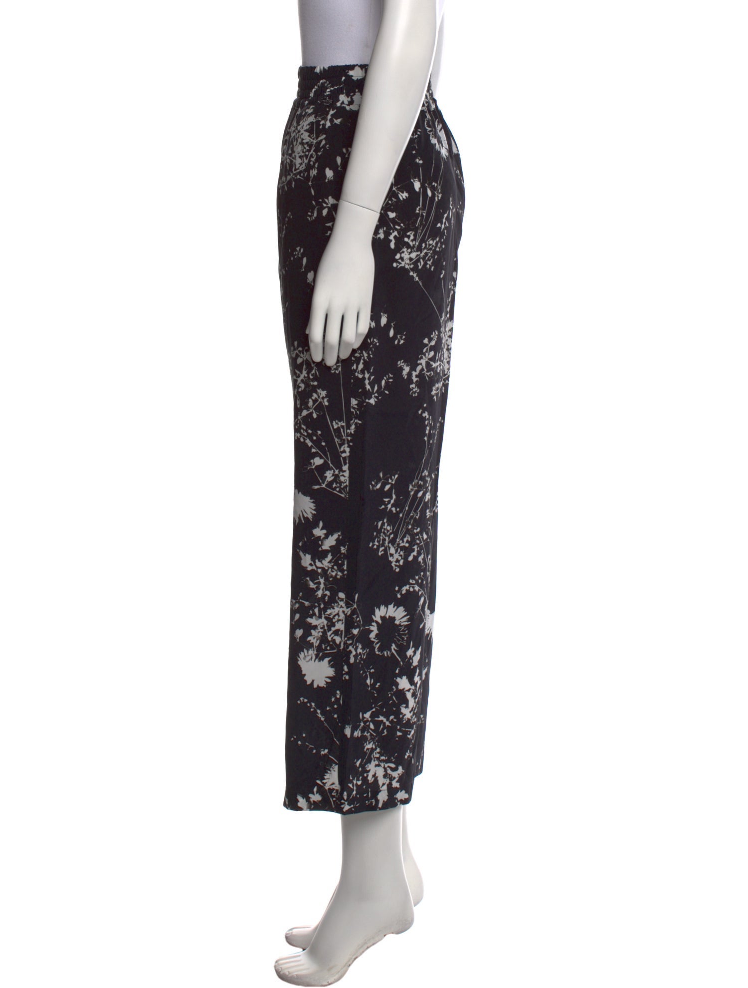 Victoria Beckham Silk Wide Leg Pants