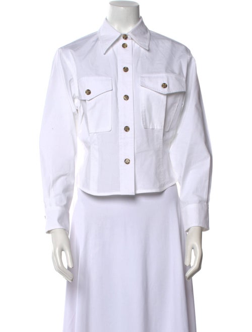 Victoria Beckham Long Sleeve Button-Up Top