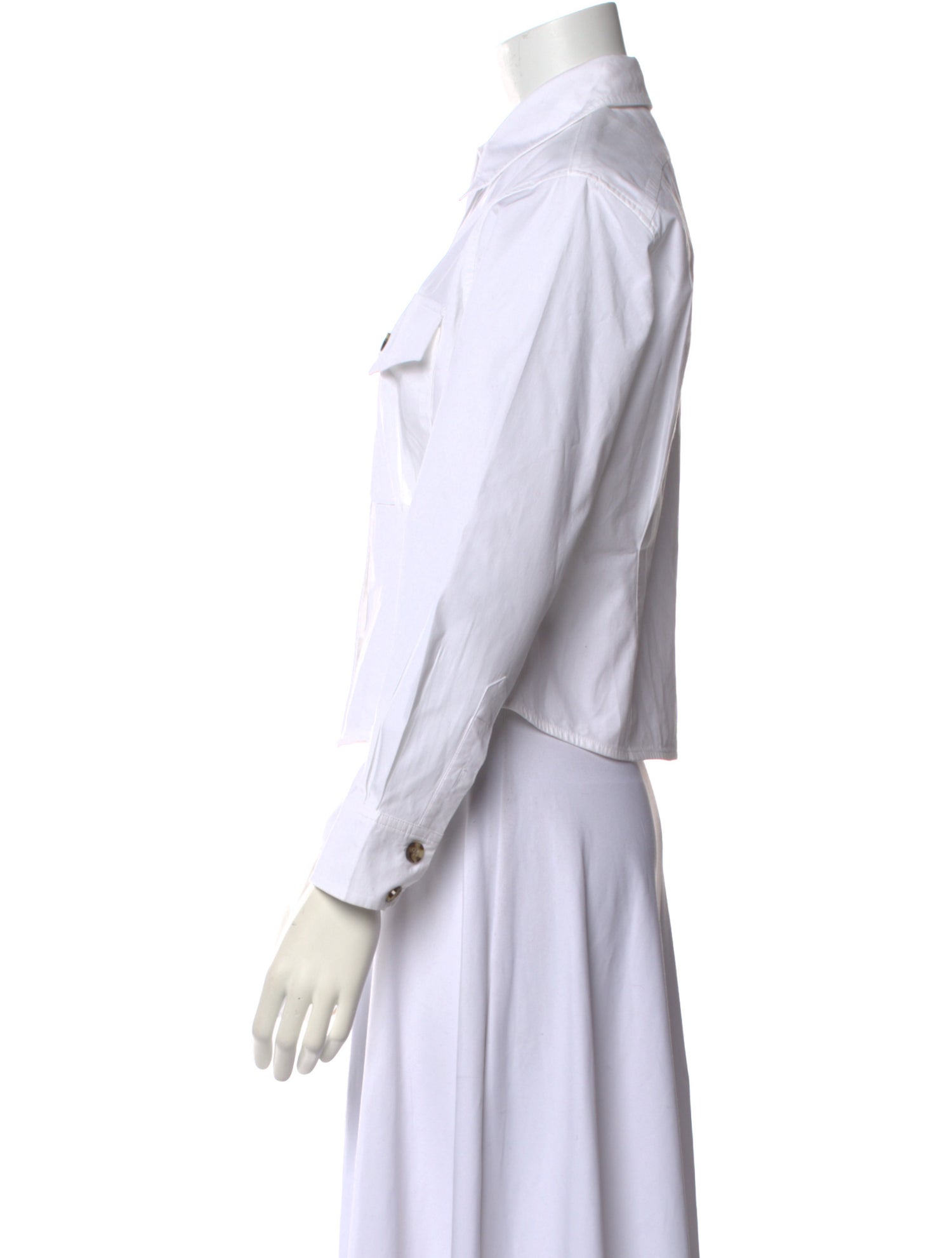 Victoria Beckham Long Sleeve Button-Up Top