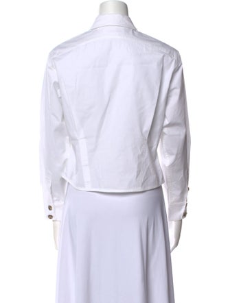 Victoria Beckham Long Sleeve Button-Up Top