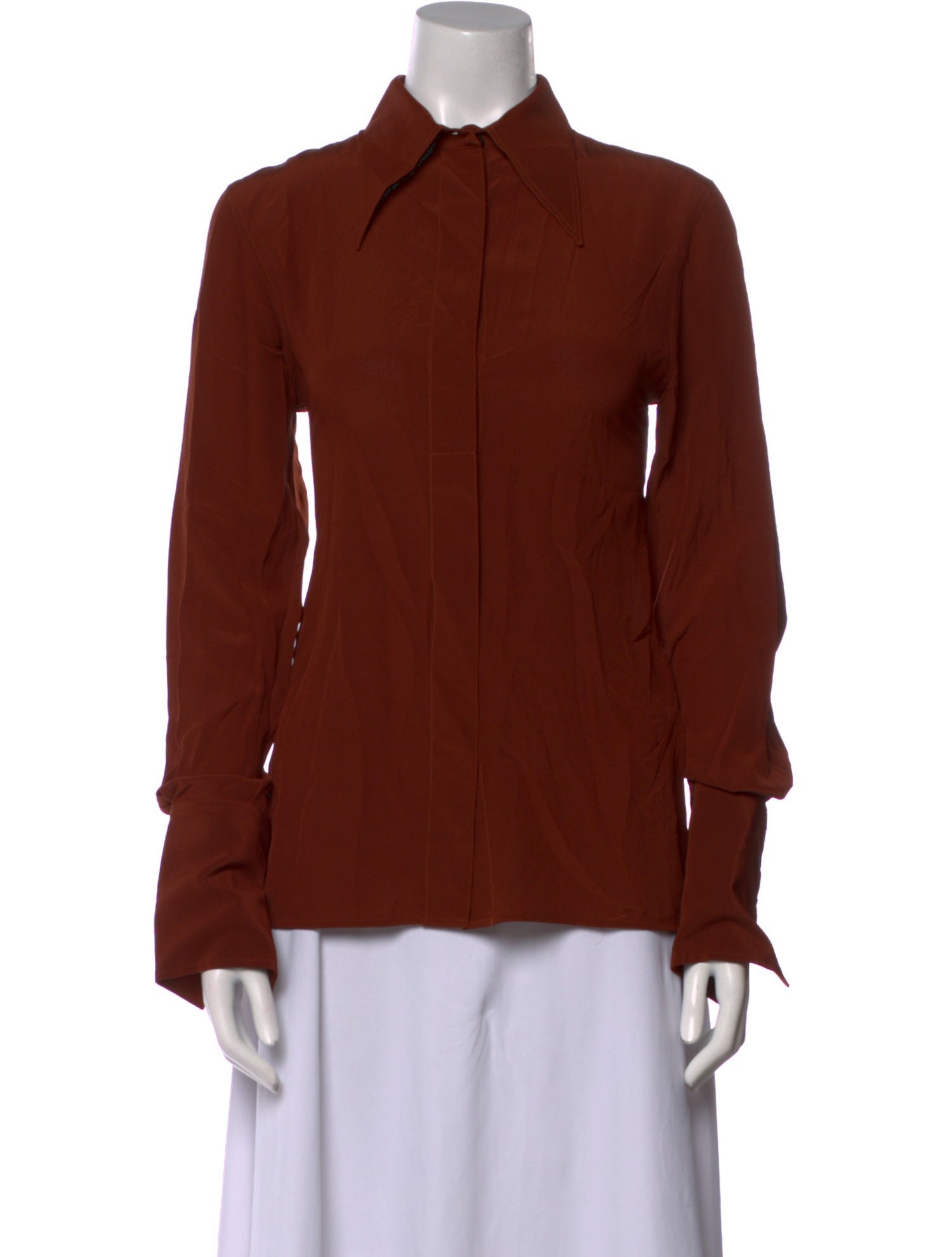 Victoria Beckham Long Sleeve Button-Up Top