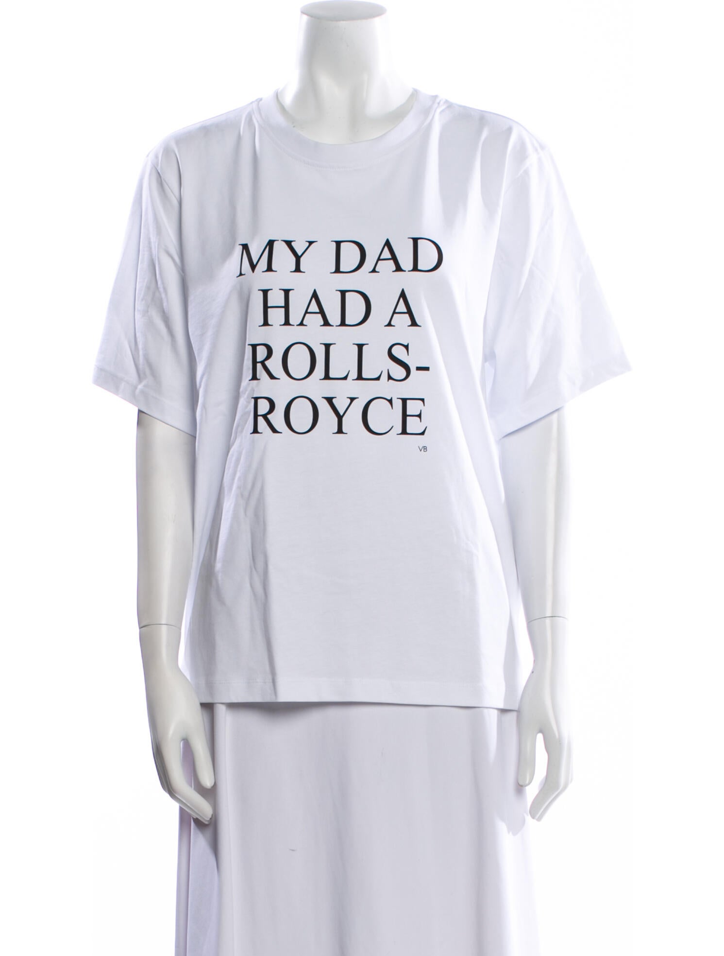 Victoria Beckham Graphic Print Crew Neck T-Shirt w/ Tags