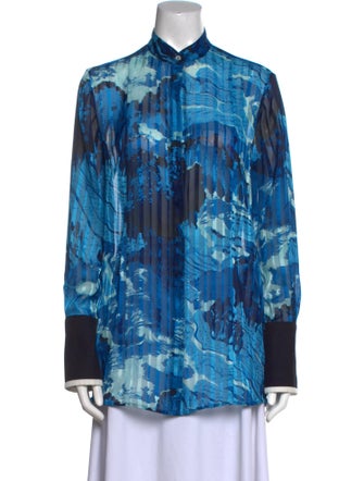 Victoria Beckham Printed Mock Neck Tunic