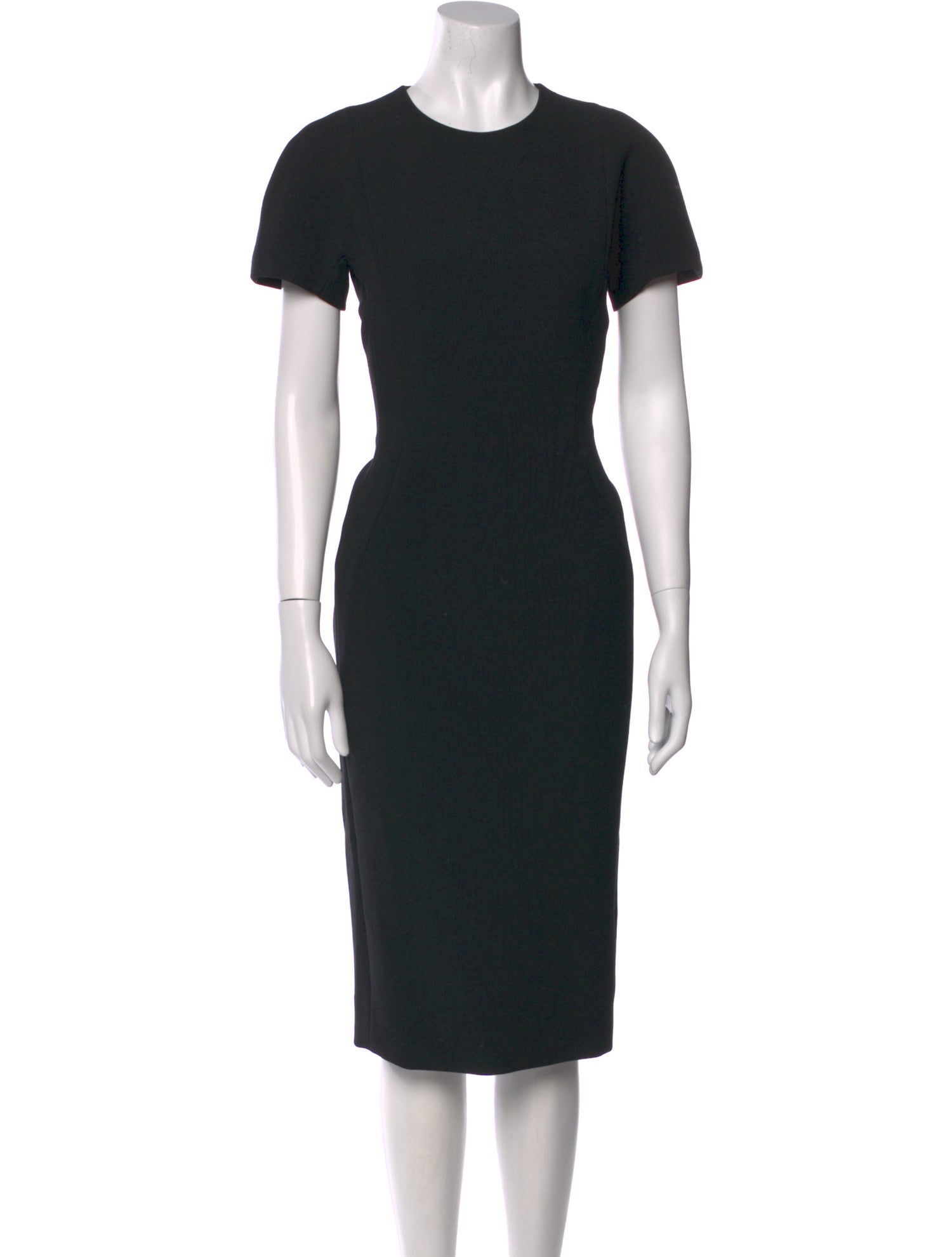 Victoria Beckham Crew Neck Midi Length Dress