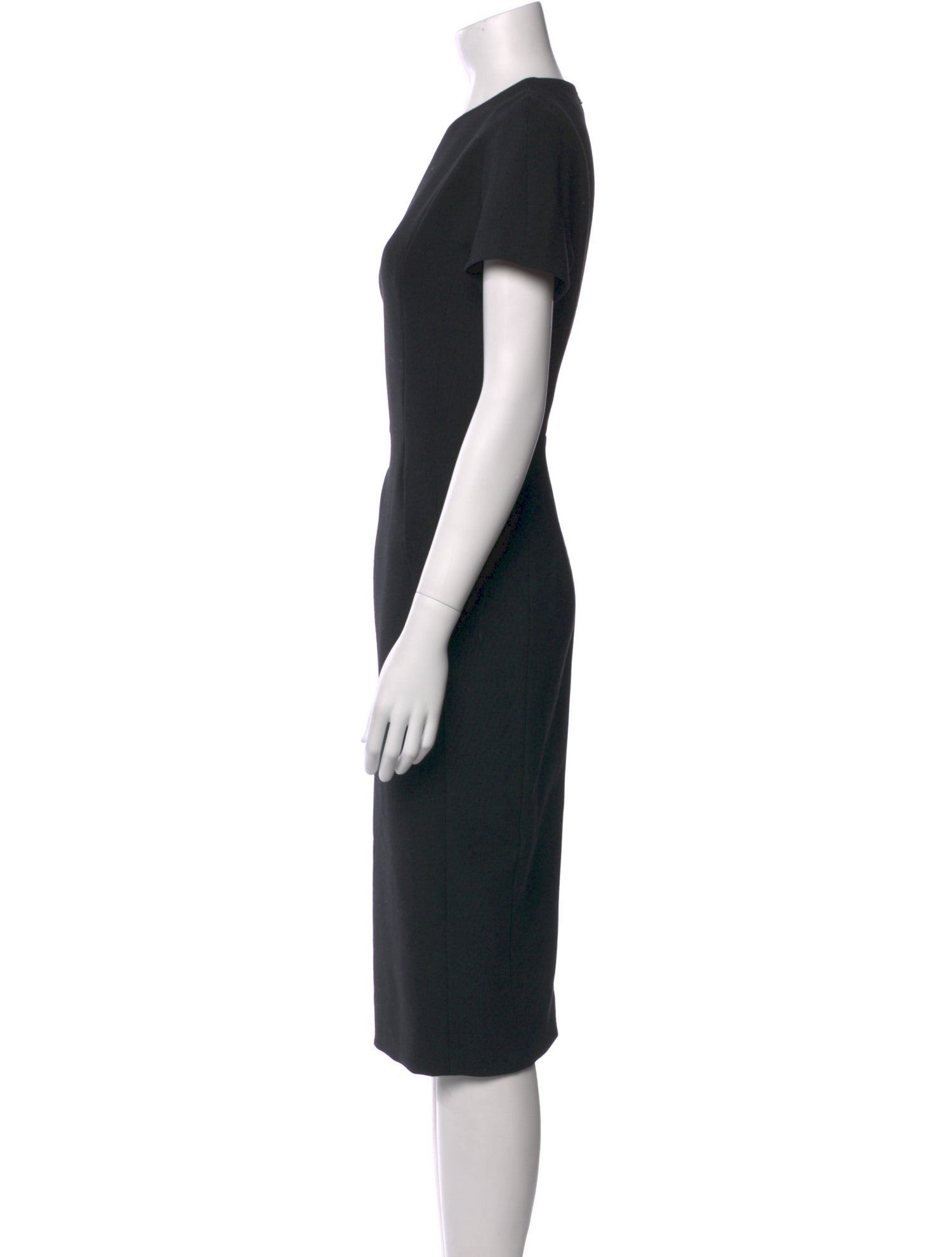 Victoria Beckham Crew Neck Midi Length Dress
