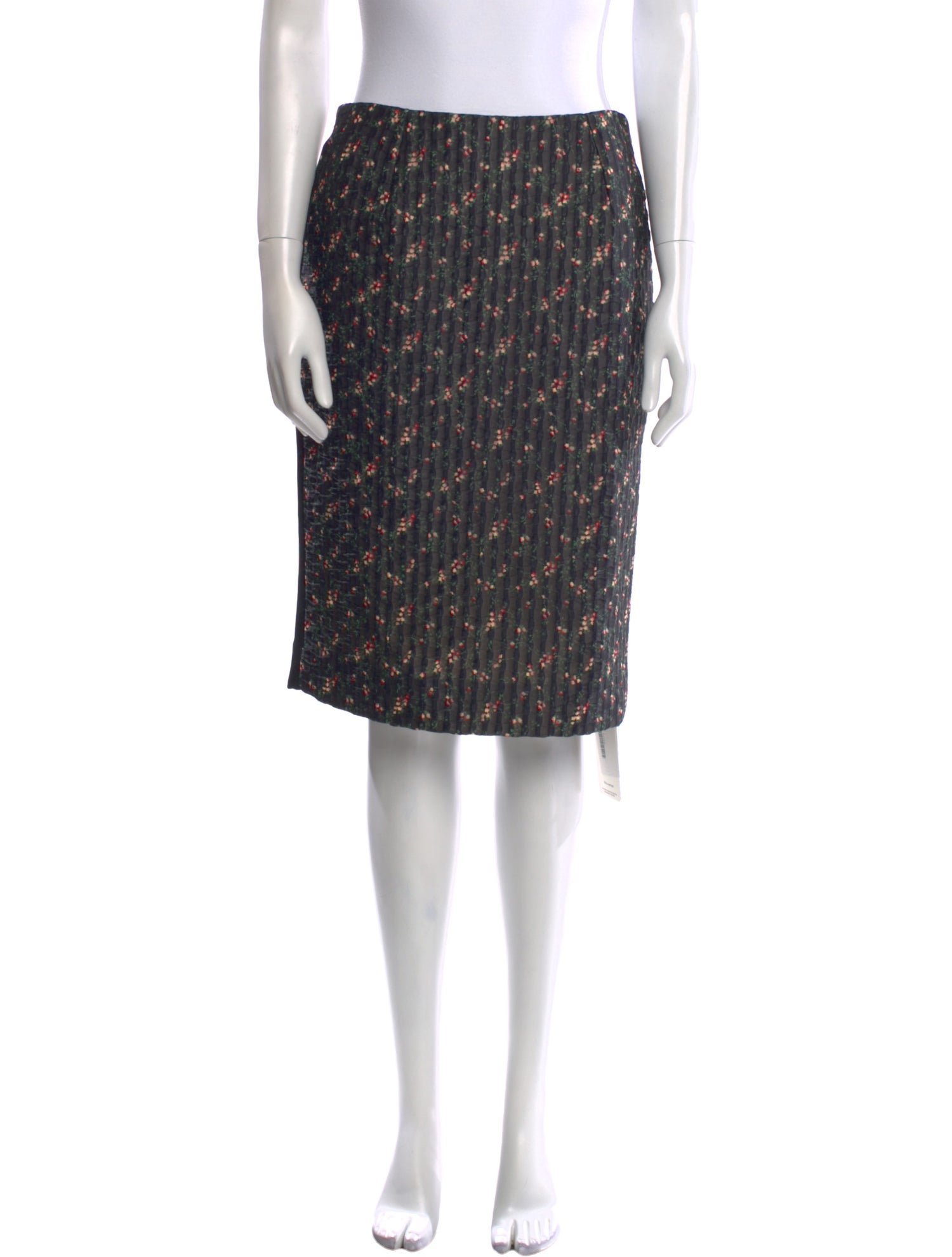 Victoria Beckham Floral Print Knee-Length Skirt