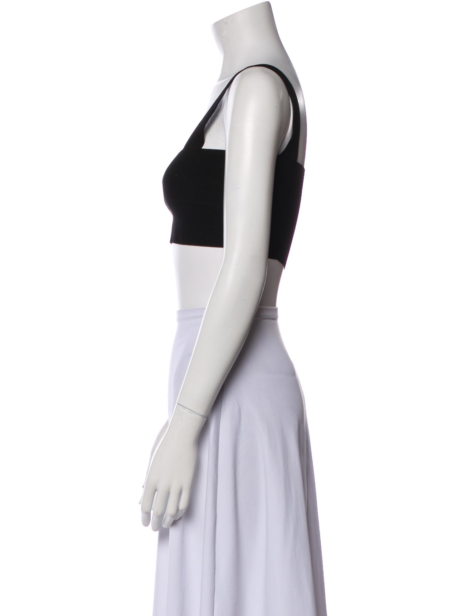 Victoria Beckham Square Neckline Sleeveless Crop Top