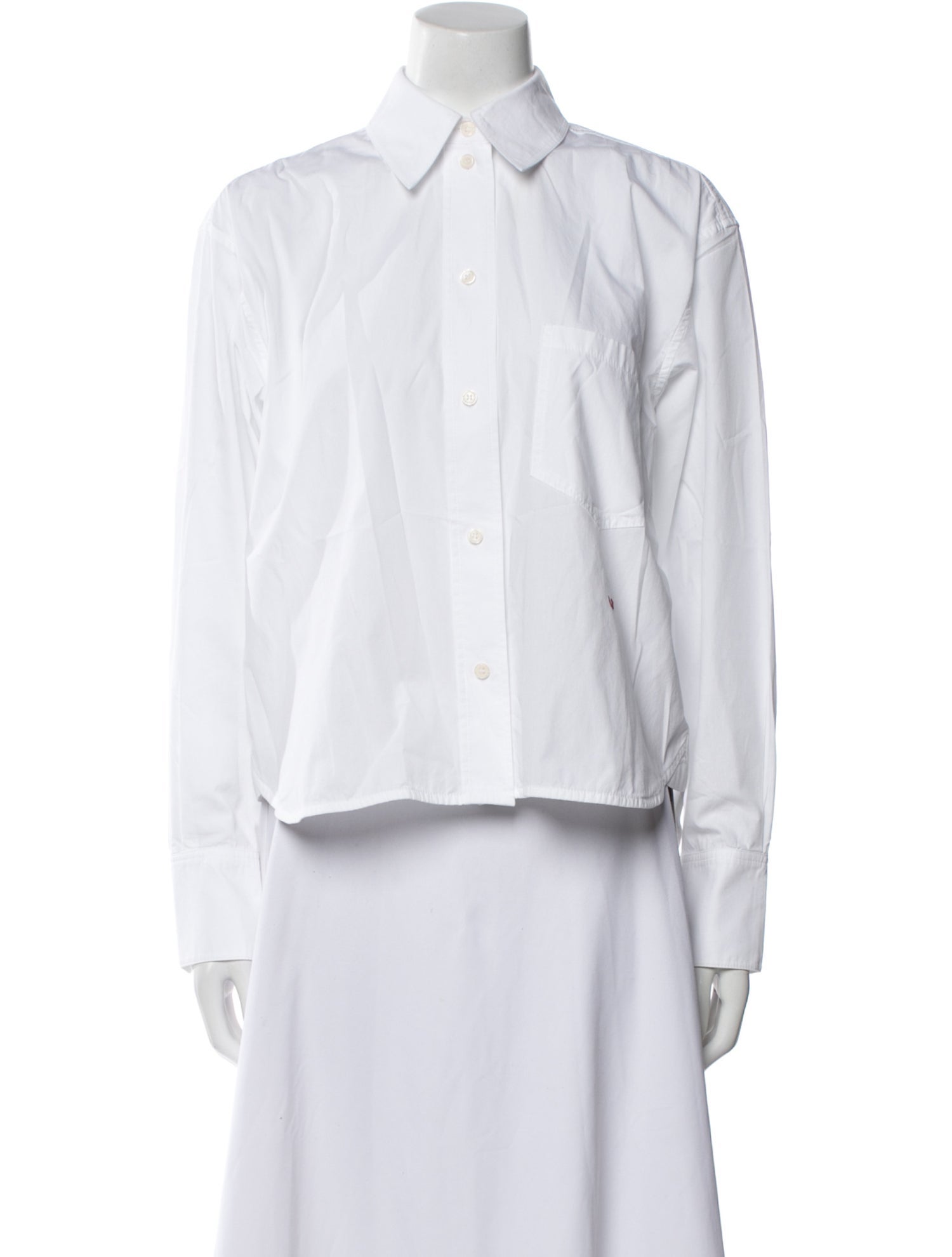 Victoria Beckham Long Sleeve Button-Up Top