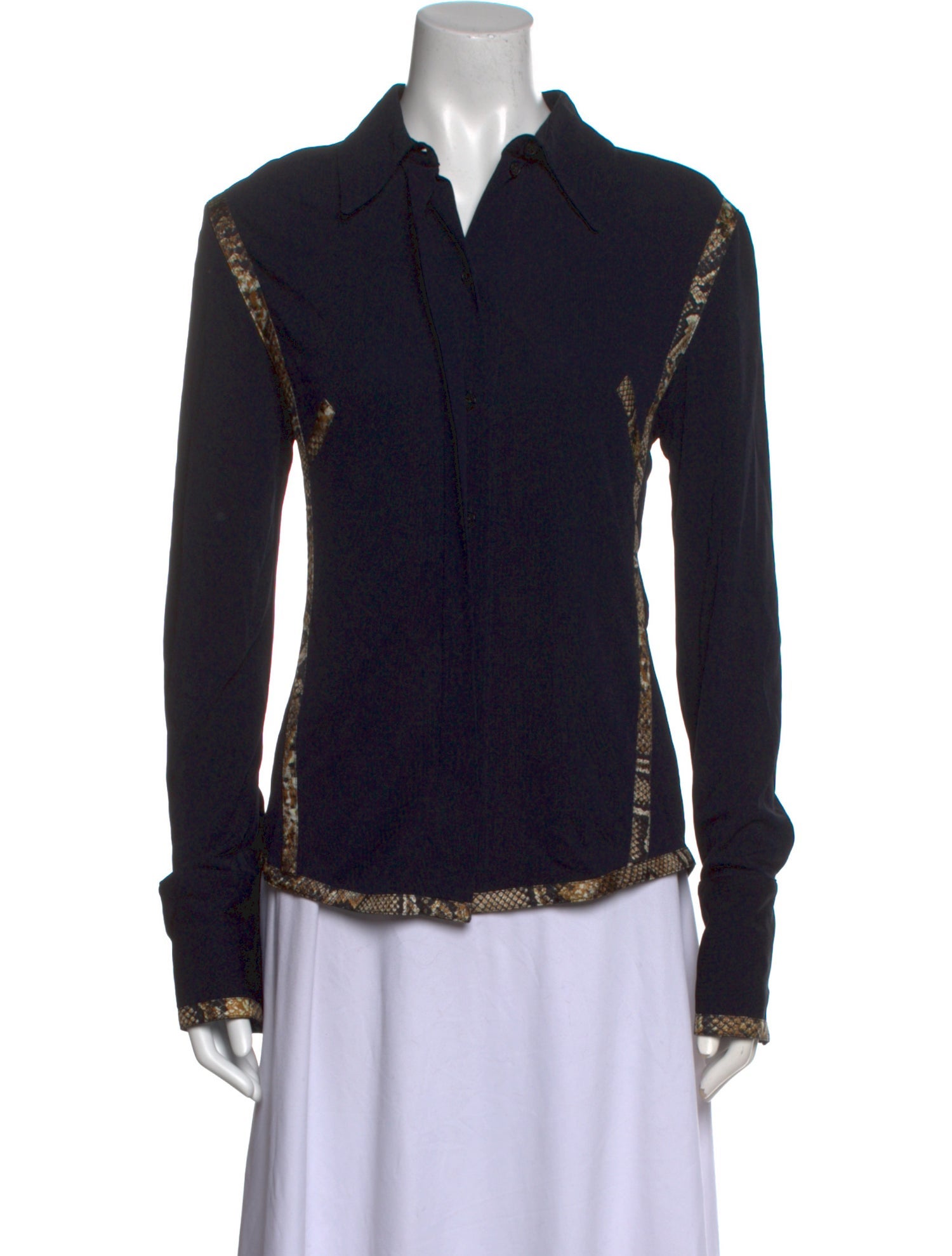 Victoria Beckham Long Sleeve Button-Up Top