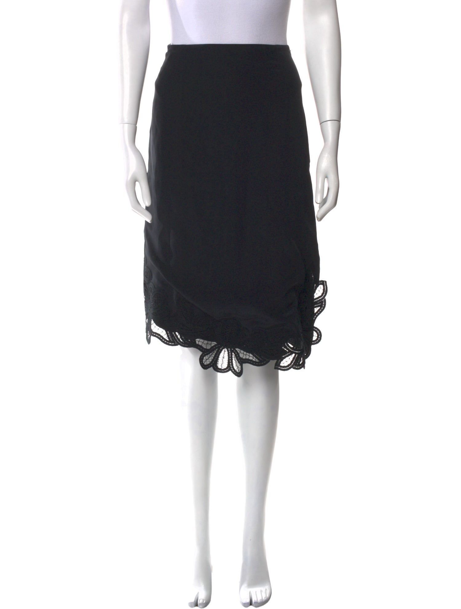 Victoria Beckham Silk Knee-Length Skirt