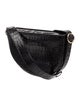 Victoria Beckham Embossed Leather Half Moon Croc-Embossed