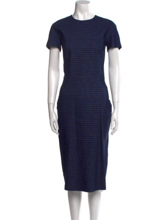 Victoria Beckham Crew Neck Midi Length Dress