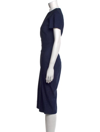 Victoria Beckham Crew Neck Midi Length Dress