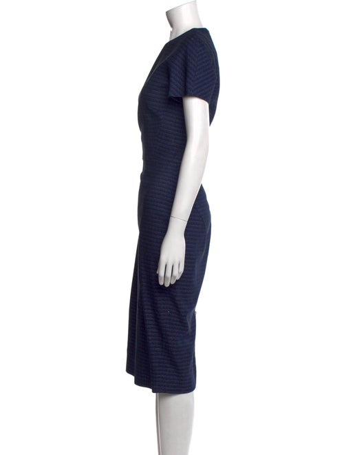 Victoria Beckham Crew Neck Midi Length Dress