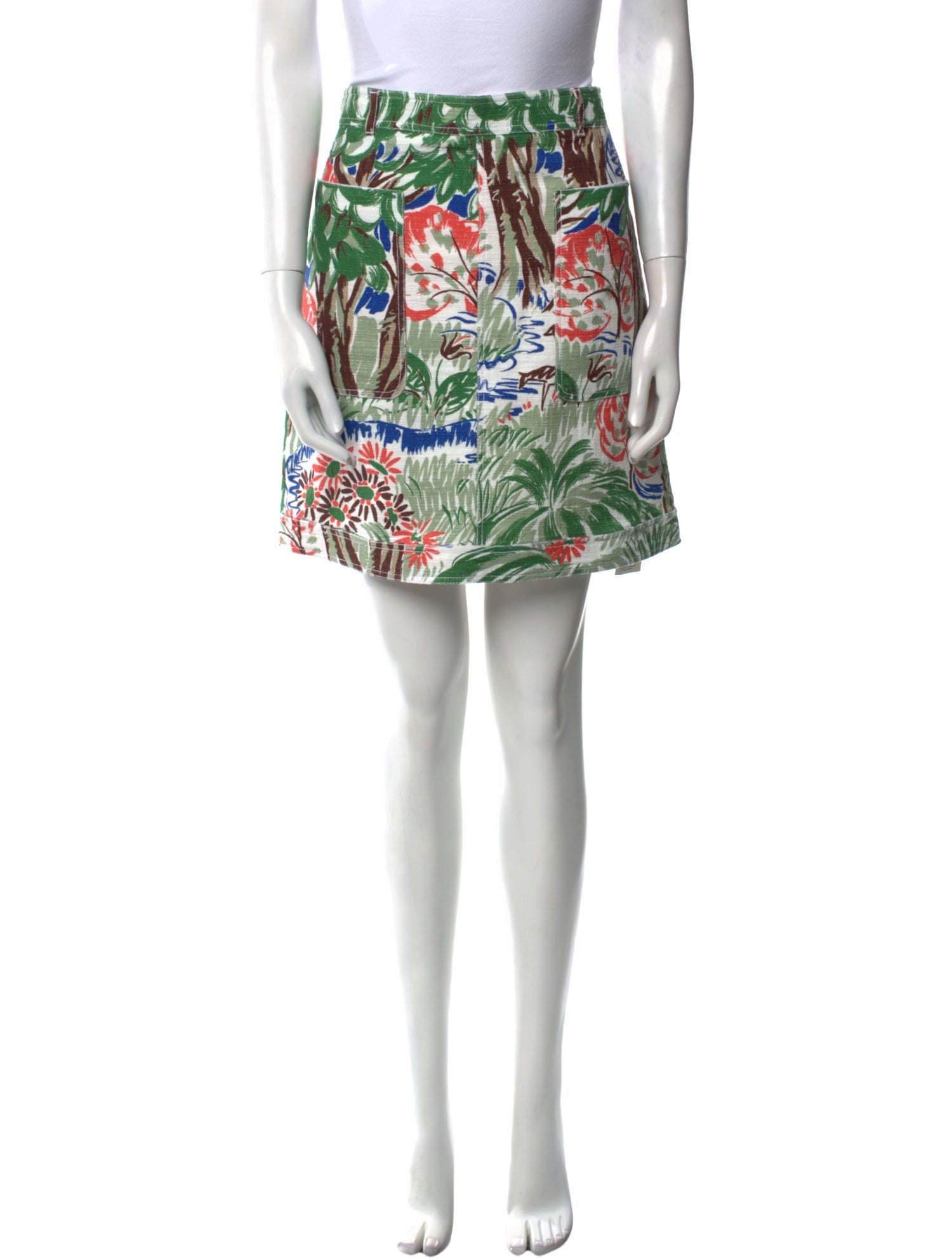 Victoria Beckham Floral Print Mini Skirt