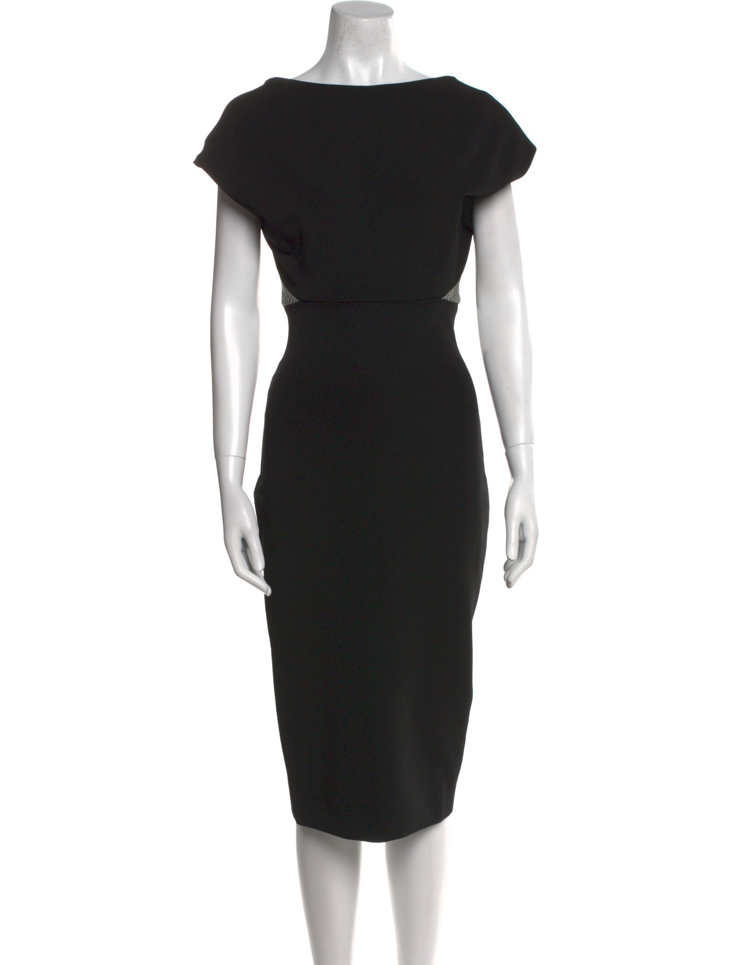 Victoria Beckham Bateau Neckline Midi Length Dress