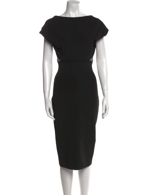 Victoria Beckham Bateau Neckline Midi Length Dress