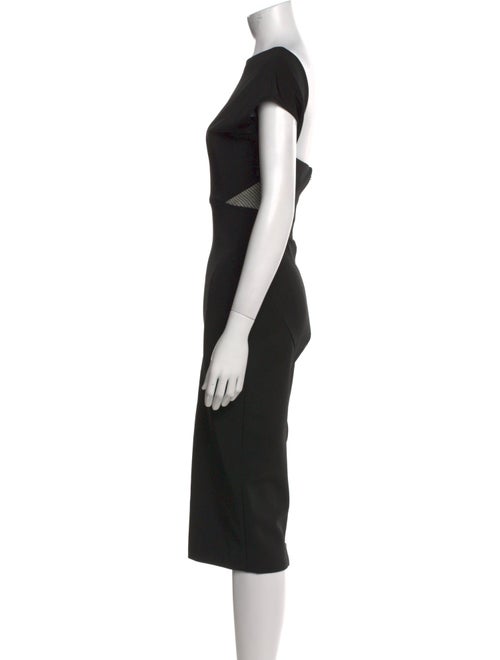 Victoria Beckham Bateau Neckline Midi Length Dress