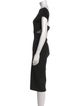 Victoria Beckham Bateau Neckline Midi Length Dress