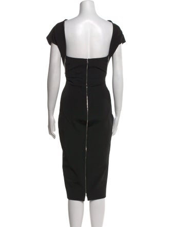 Victoria Beckham Bateau Neckline Midi Length Dress