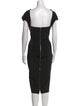 Victoria Beckham Bateau Neckline Midi Length Dress