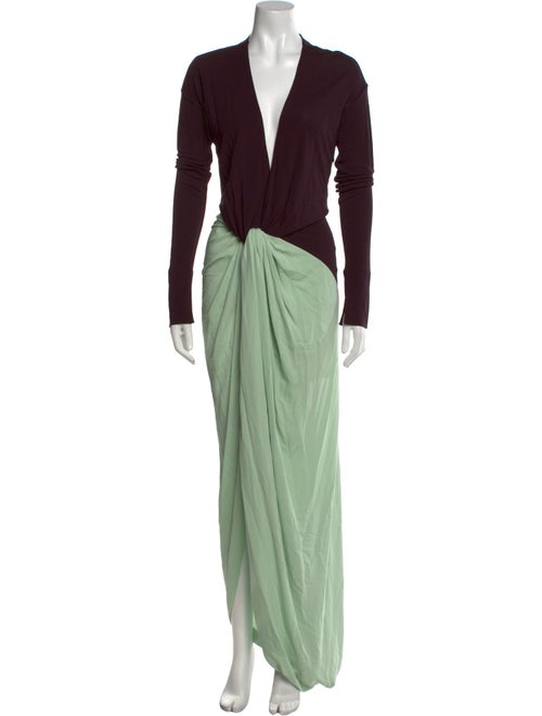 Victoria Beckham V-Neck Long Dress