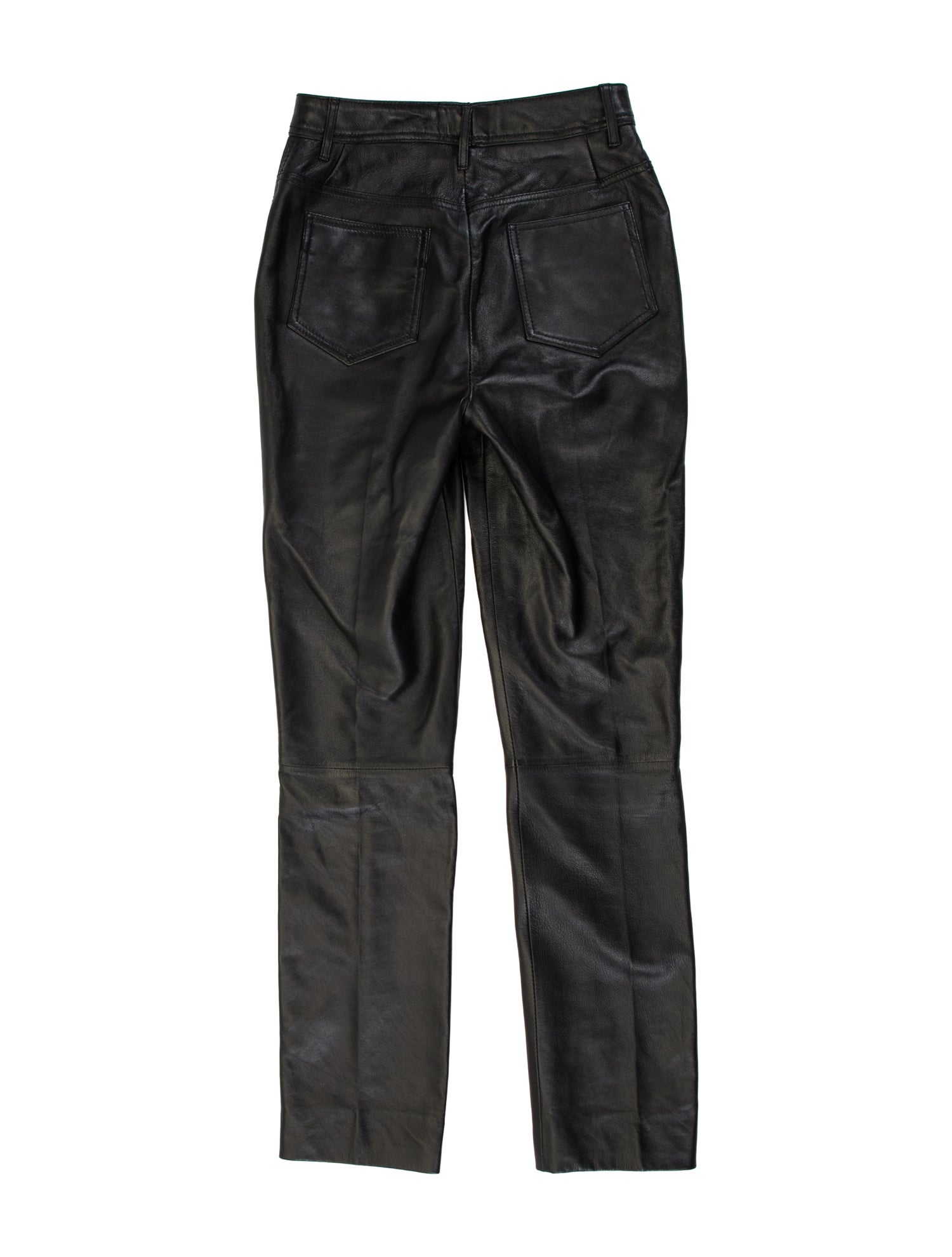 Victoria Beckham Lamb Leather Straight Leg Pants