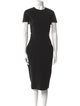 Victoria Beckham Crew Neck Midi Length Dress