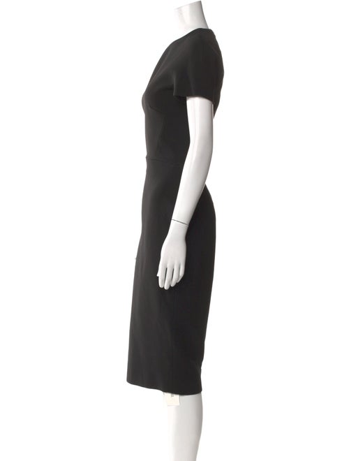 Victoria Beckham Crew Neck Midi Length Dress